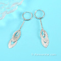 Girls Boucles d&#39;oreilles 925 Boucles d&#39;oreilles élégantes Silver Femmes